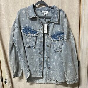Heyson Star Pattern Denim Jacket